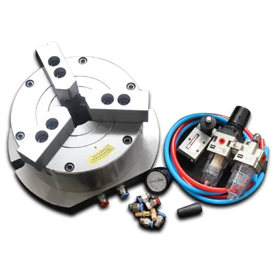 Steel High Speed Hollow Vertical with Baseboard 3 Jaw 10 inches Power Hydraulic Chuck