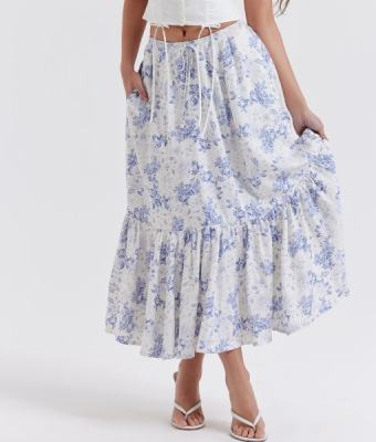 Print Midi Skirt