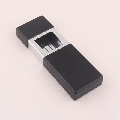 Black Color Box Shape Metal Aluminum Rectangle Portable Windproof Pocket Ashtray