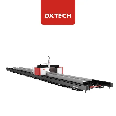 Heavy Metal Sheet Beam Channels Angle Bevel Fiber Laser Cutting Machine 12kw V/X/K Shaped Groove Laser Section Cutting Machine