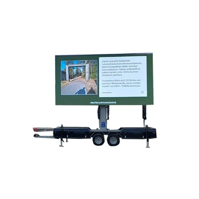 Strong and Durable Portable Led Advertising Screen Digital Display Solar Energy Trailer for Outdoor Media Promotion