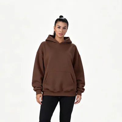 Women's Casual Hoodie Ovesize Solid Color Pullover Loose Fit Sweatshirt Custom logo Add Your Own Desgin