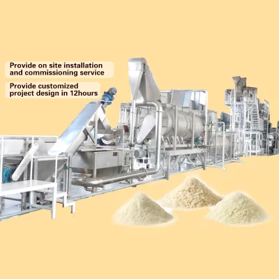 AICNPACK Potato Starch Extraction Powder Making Machine Potato Starch Crushing Production Line