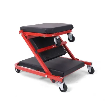 Folding Repair Workboard 36 Inches 2-in-1/3-in-1 Z-type Repair Stool PU Leather Car Industrial Use