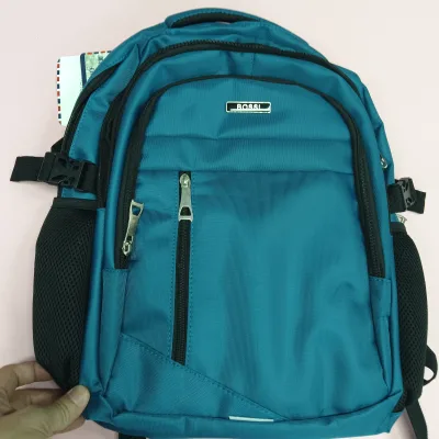 16\" Waterproof Backpack with Nylon Lining Oxford Material Zipper Closure Panelled Pattern
