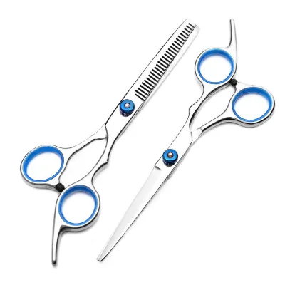 JunYi Beauty Model 025 Professional Right-Handed Stainless Steel Sharp High Quality Hair Scissors Set Thinning Scissors Custom