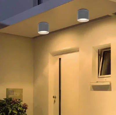 Waterproof Cylinder Aluminum Round Shape GX53 Outdoor Ceiling Light Surface Mounted
