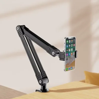 Aluminum Adjustable Phone Stand Desk Lazy Mobile Phone Stand Laptop 4.6-10.6 Inch for Iphone for Phone in Bed