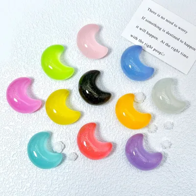 Wholesale Luminous Resin Jewelry Cabochon Mobile Phone DIY Decoration Epoxy Gel 26.5x20x13mm 1872123