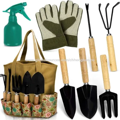 Garden Tool Set - 8 Piece Heavy Duty Gardening Kit garden equipment and tools