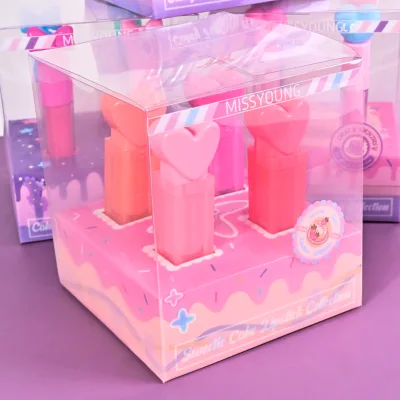 Fun Cake Shaped Lip Gloss Stick Set for Kids with Vibrant Colors Long-lasting Formula for Parties & Creative Playtime Gifts