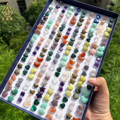 Wholesale Crystal Earrings Mixed Materials Healing Stones Jewelry Quartz Hand Carved earring for Collection Meditation