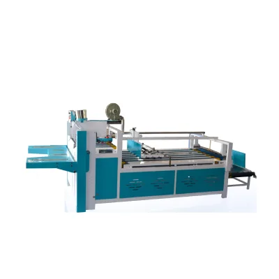 Semi Automatic Cardboard Box Gluing Machine, Corrugated Cardboard Box Forming Equipment, Cardboard Box Factory Pasting Machine