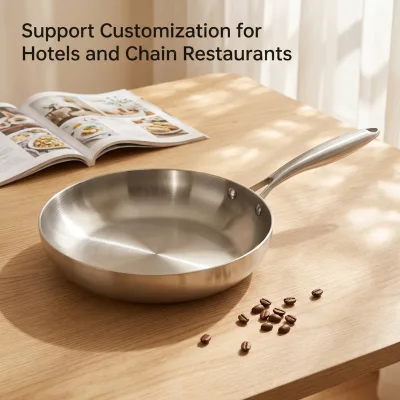 Bulk Supply OEM ODM Stainless Steel Skillet Various Sizes Food Grade Standard Factory Certified