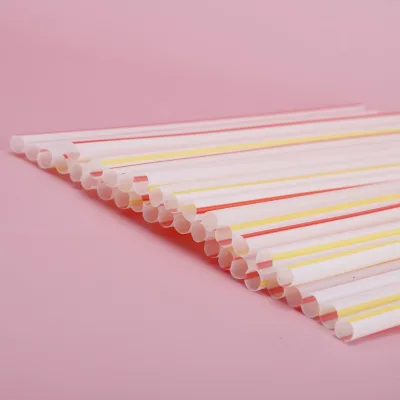 Manufacturer Direct Sale Disposable Coffee Milk Tea Drink Straw Independent Packaging Straight Straw
