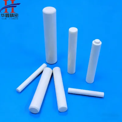 High Strength Wear-resisting High Hardness Industrial Zirconia Ceramic Rod Shafts for Chemical Industry with Cutting Service