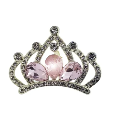 New Metallic Alloy with Pearlescent Rhinestones Bride Wedding Crown Shoe Buckle Charm