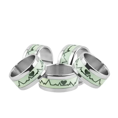 Luminous Ring Adult Couple Resonance Lock Sperm Penis Rings Cock Ring Training Sex Toy