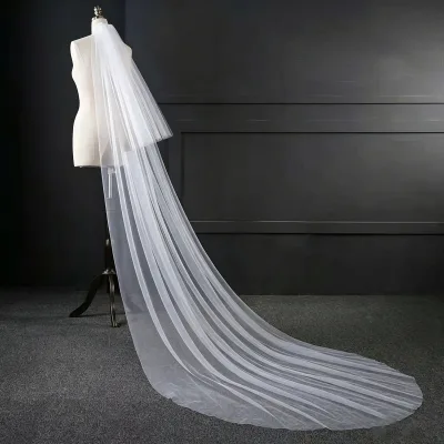 Elegant Soft Lightweight Long Bridal Wedding Tulle Classic Wedding Veil Bridal Wedding Veil