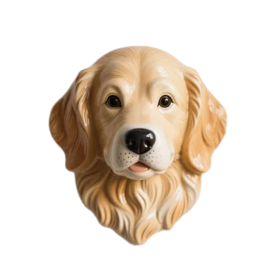 Ceramic Dog Head Wall Decor - 3D Puppy Face Hanging Plaque | Pet-Themed Home Accent for Dog Lovers