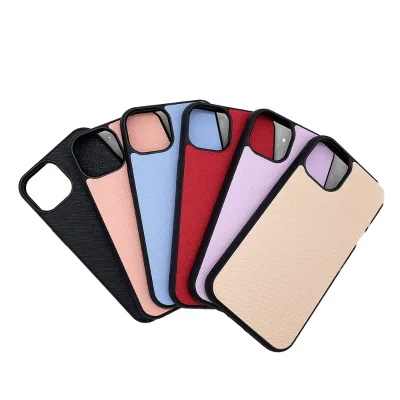 OEM PU Luxury Saffiano Leather Shockproof Wallet Phone Case for iPhone 12/13/14 Pro Max-Colorful Piel Fundas Logo Design