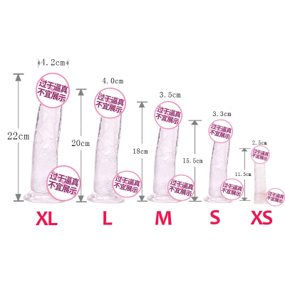 Hot Sale Realistic TPE Strap on Dildo with Suction Cup Muti Size Jelly Dildo for Women