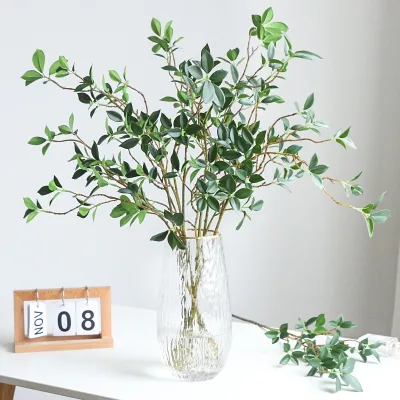 Home Decoration Artificial Fiddle Leaf Tree Long Branches Fine Leaves for Engineering Landscaping Background Shooting Fakes