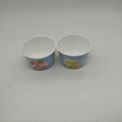 Ice Cream Paper Bowl Freezable Disposable Dessert Cup for Cafe Bakery Ice Cream Parlor Packaging