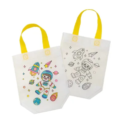 Customized Non-Woven DIY Coloring Pouch Party Gift Bag Hand-on Project Kits for Preschool Home Play