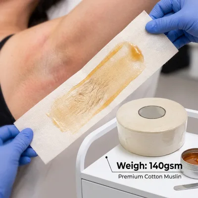 Wholesale Factory 140gsm 100% Muslin Cotton Disposable Roller Waxing Strip Paper for Salon&Home Underarm Leg Hair Removal Roll