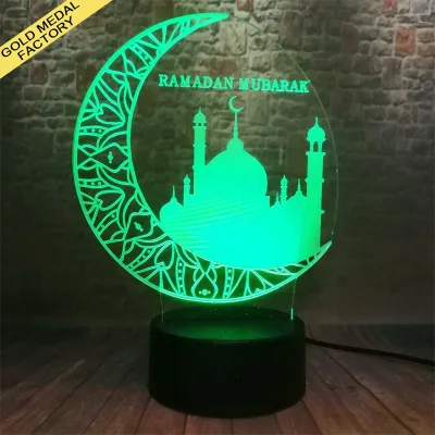 Ramadan Lantern Most Sold Product Ramadhan Decorations 2026 Gifts 3D Islam Church Lights Eid Mubarak Ramadan Lanterns for Sale