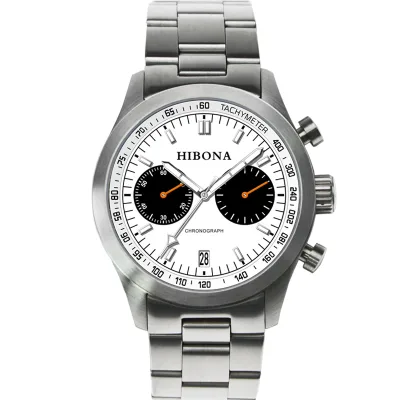 High Quality Luxury Wholesale Custom Stainless Steel Quartz Watches 40mm Japan Chronograph Wrist Watch for Men