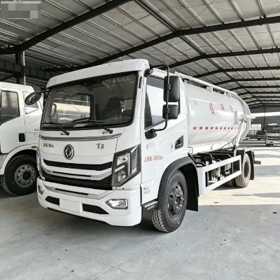 Used DONGFENG T8 Vacuum Sewage Suction Truck 8 Cubic Meter Tank for Septic Sludge Waste Collection Work