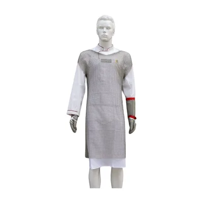 316 Stainless Steel Chainmail Mesh Anti-Cut Anti-Stab Safety T-Shirt Long Service Life for Slaughterhouse Protective Equipment