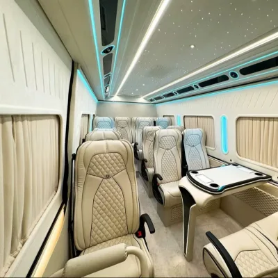 New Universal Mini Bus Seat for Ambient Lighting Starry Ceiling for Luxury Interior Refit Projects