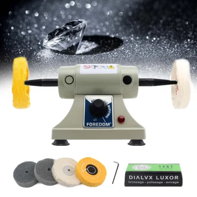 DM-3 Jewelry Polishing Machine Double-Head Tabletop Buffing Grinder Wheel Polisher Foredom Bench Lathe Jewelry Tools & Equipment