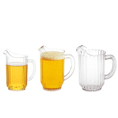 Home and Kitchen As Plastic 32/48/60oz Clear Eco-Friendly American Style Beer Juice Water Pitcher for Party Use