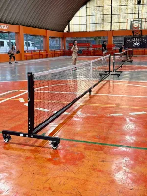 Heavy Duty Pickleball & Tennis Training Net Stand with Bag Set Portable Outdoor