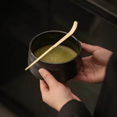 Japanese Style Vintage Durable Eco-Friendly Ceramic Matcha Bowl Bamboo Tea Set Dehua Origin Tea Ceremony Tool