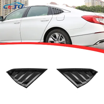 2Pcs/Set ABS Car Accessories Rear Side Window Louvers Spoiler Scoop Cover Sticker Fit for Honda Accord 2018-2020