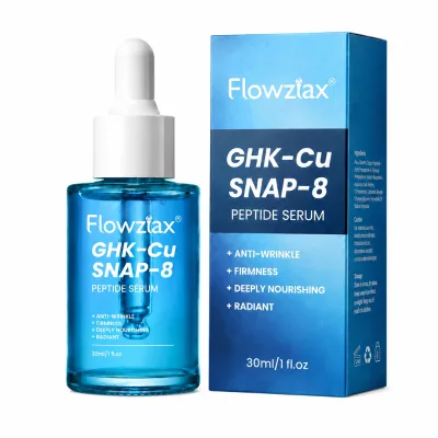Private Label Anti-Aging Whitening Facial Serum with Collagen Boosting Ghk-cu Blue Copper Peptides and Hyaluronic Acid