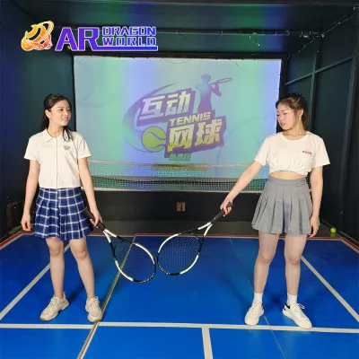Intelligent Indoor Tennis Simulator Augmented Reality Tennis Court Equipment for Amusement Park Sports Halls Enhanced Simulation
