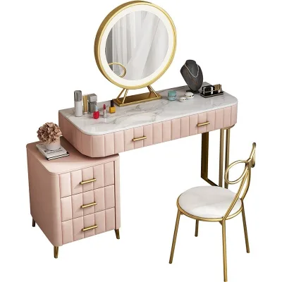 Modern Dressers Luxury Design Vanity Makeup Table Stainless Steel Dressing Table With Mirror DS001