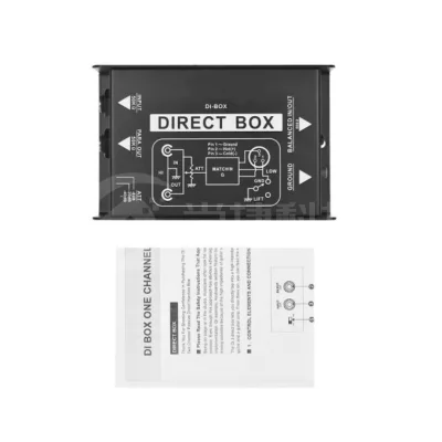 Passive DI Box for Bass and Guitar, Instrument Sensor DI Box, Impedance Shift DI Effects, Audio Isolator