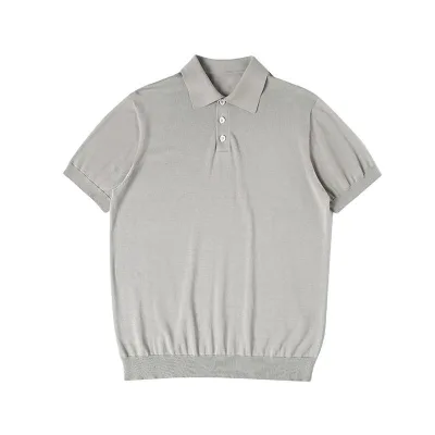 High Quality Men's Summer Casual Breathable Pocket Knitted 100% Cotton Short Sleeve Pullover for T-shirt Golf