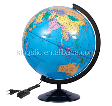 Education Teaching Plastic World Globe 32cm Illuminated Globe