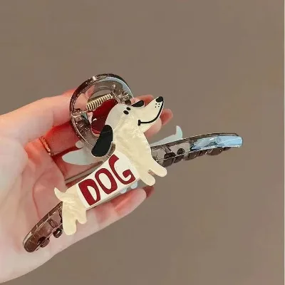 Personal Customized Animal Hair Claws Cut Dog Hair Clips Specked Puppy Hairgrips Rhinestone Shark Clips