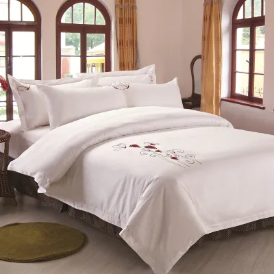 Wholesale Hotel Bedding Set 100% Cotton Bed Sheet Sets