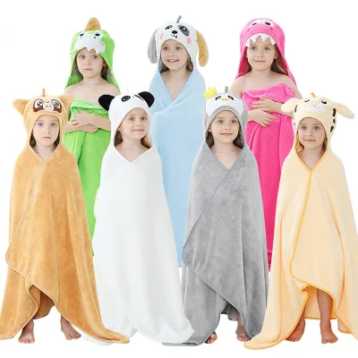 High Quality Skin-Friendly Children's Bath Towel Kids Hooded Towel Quick Dry Baby Bath Towel