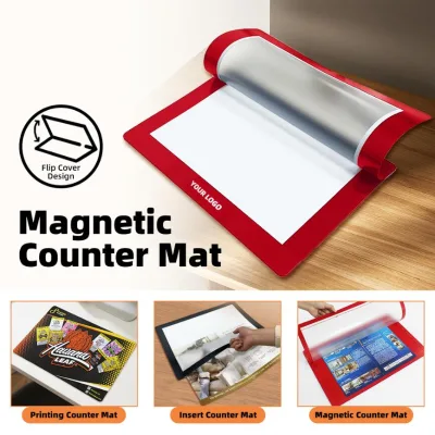 Custom Magnetic PVC Counter Mat | Strong Hold for Restaurant Bar Office Promotional Display & Branding
